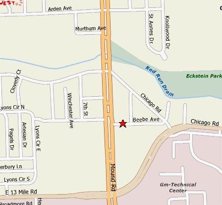 Map to Old Village Fire Hall